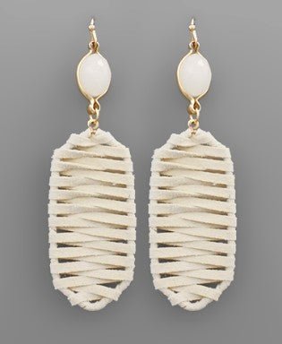 Suede Feel Wrapped Earrings - Bray and Em Boutique