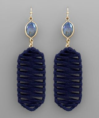 Suede Feel Wrapped Earrings - Bray and Em Boutique