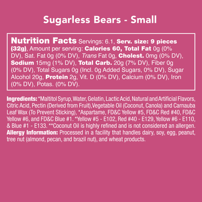 Candy Club Sugarless Bears