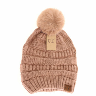 Super Soft Matching Fur Pom Beanie - Bray and Em Boutique