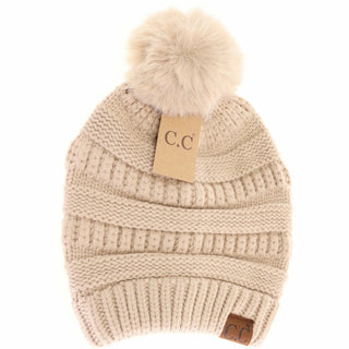 Super Soft Matching Fur Pom Beanie - Bray and Em Boutique