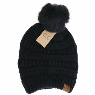 Super Soft Matching Fur Pom Beanie - Bray and Em Boutique