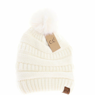 Super Soft Matching Fur Pom Beanie - Bray and Em Boutique