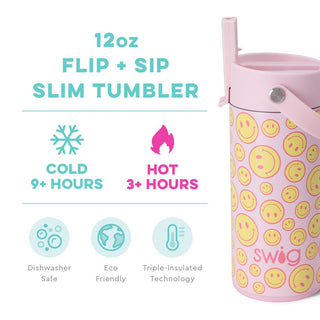 SWIG Oh Happy Day Flip & Sip Tumbler (12oz) - Bray and Em Boutique