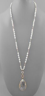 Teardrop Beaded Necklace - Bray and Em Boutique