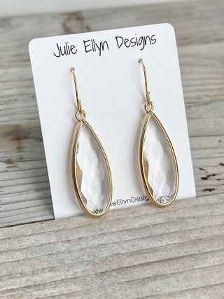 Teardrop Crystal Earrings - Bray and Em Boutique