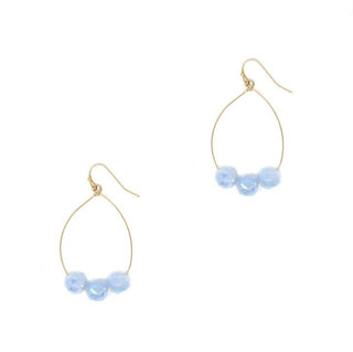 Teardrop Triple Crystal Beaded Earrings - Bray and Em Boutique