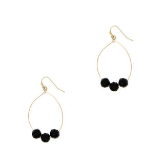 Teardrop Triple Crystal Beaded Earrings - Bray and Em Boutique