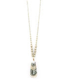 Natural Stone Tassel Necklace