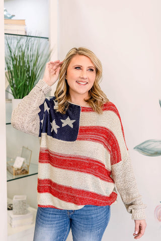 The American Flag Pullover - Bray and Em Boutique