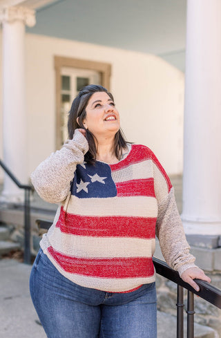 The American Flag Pullover - Bray and Em Boutique