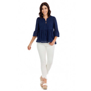 The Ana Eyelet Top - Bray and Em Boutique
