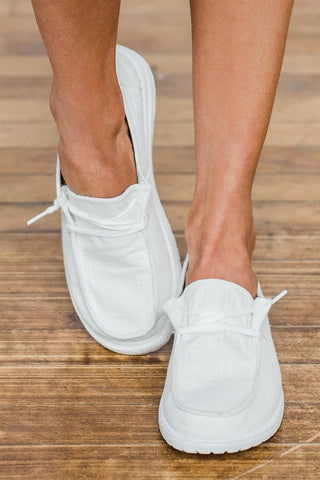 The Holly Slip - On: White - Bray and Em Boutique