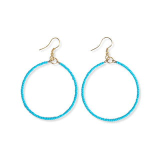 The Ruby Solid Beaded Hoop Earrings - Bray and Em Boutique