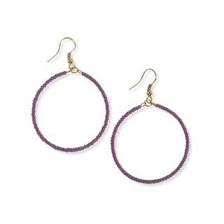 The Ruby Solid Beaded Hoop Earrings - Bray and Em Boutique