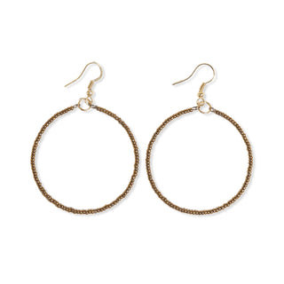 The Ruby Solid Beaded Hoop Earrings - Bray and Em Boutique
