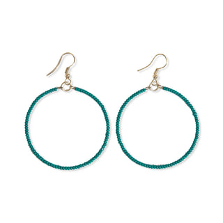 The Ruby Solid Beaded Hoop Earrings - Bray and Em Boutique
