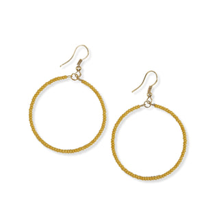 The Ruby Solid Beaded Hoop Earrings - Bray and Em Boutique