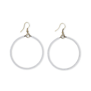 The Ruby Solid Beaded Hoop Earrings - Bray and Em Boutique