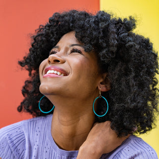 The Ruby Solid Beaded Hoop Earrings - Bray and Em Boutique