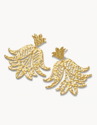 Thistle Gold Earrings - Bray and Em Boutique