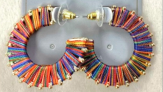 Thread Wrapped Hoop Earrings - Bray and Em Boutique