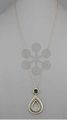Threaded Teardrop Necklace - Bray and Em Boutique
