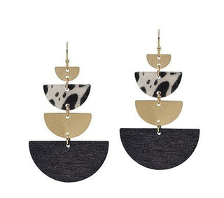 Tiered Half Moon Earrings - Bray and Em Boutique