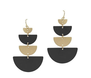 Tiered Half Moon Earrings - Bray and Em Boutique