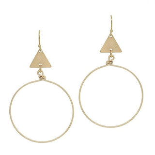 Triangle Rope Drop Hoop Earrings - Bray and Em Boutique