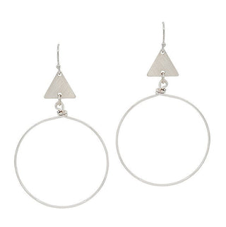 Triangle Rope Drop Hoop Earrings - Bray and Em Boutique