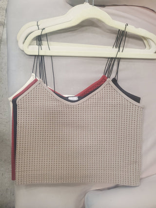 Waffle Crop Cami - Bray and Em Boutique