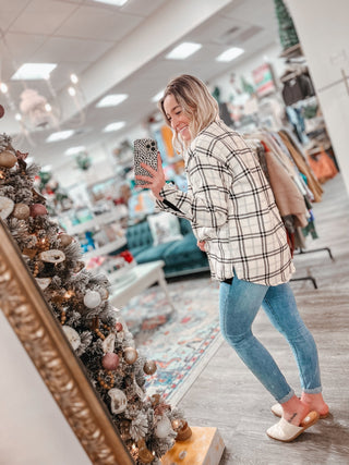 Warmhearted Plaid Shacket - Bray and Em Boutique