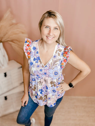 Who Can Say Purple Floral Top - Bray and Em Boutique