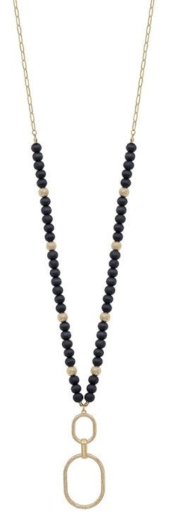 Wooden Bead Double O Necklace - Bray and Em Boutique