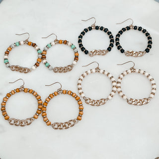 Wooden Chain You Earrings - Bray and Em Boutique