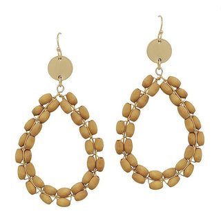 Wooden Tear Drop Earrings - Bray and Em Boutique