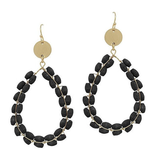 Wooden Tear Drop Earrings - Bray and Em Boutique