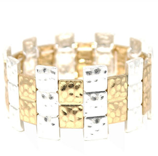 Worn Textured Square Stretch Bracelet - Bray and Em Boutique