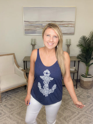 You Are My Anchor Tank Top - Bray and Em Boutique